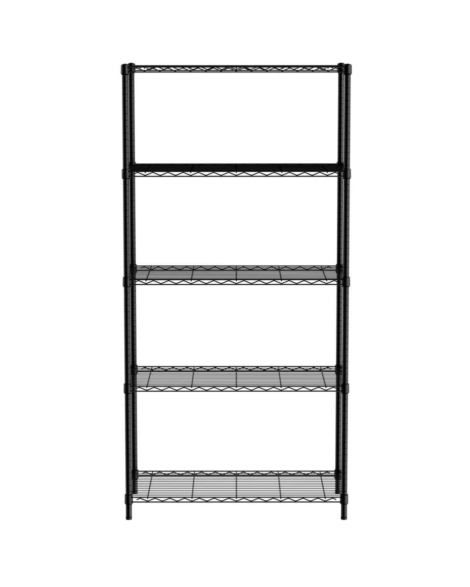 Rack - Rack de rangement - Noir - 90 x 45 x H 180 CM - 5 Etagères - G-Line