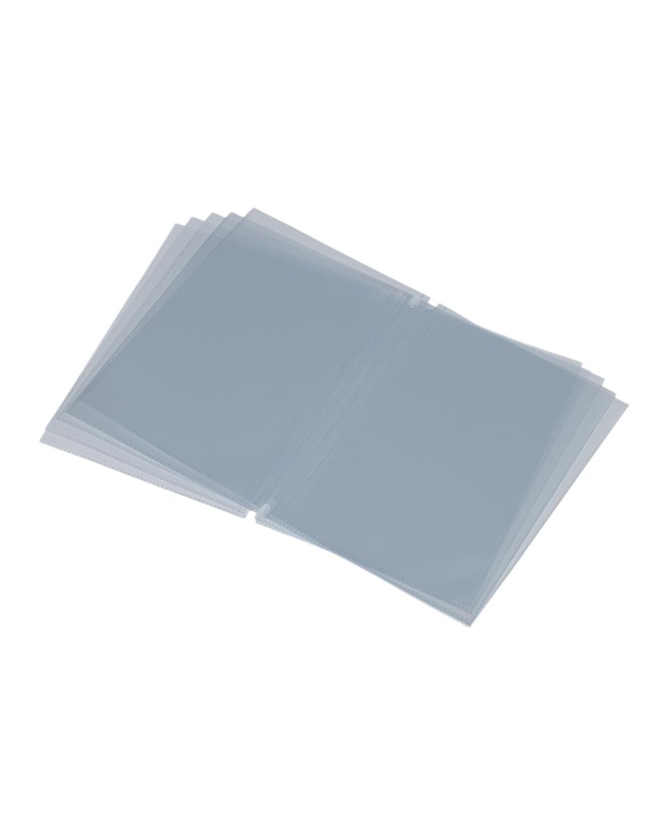 Pochettes pour cartes de menu - 10 pièces - A4 - Transparent - Plastique - Securit