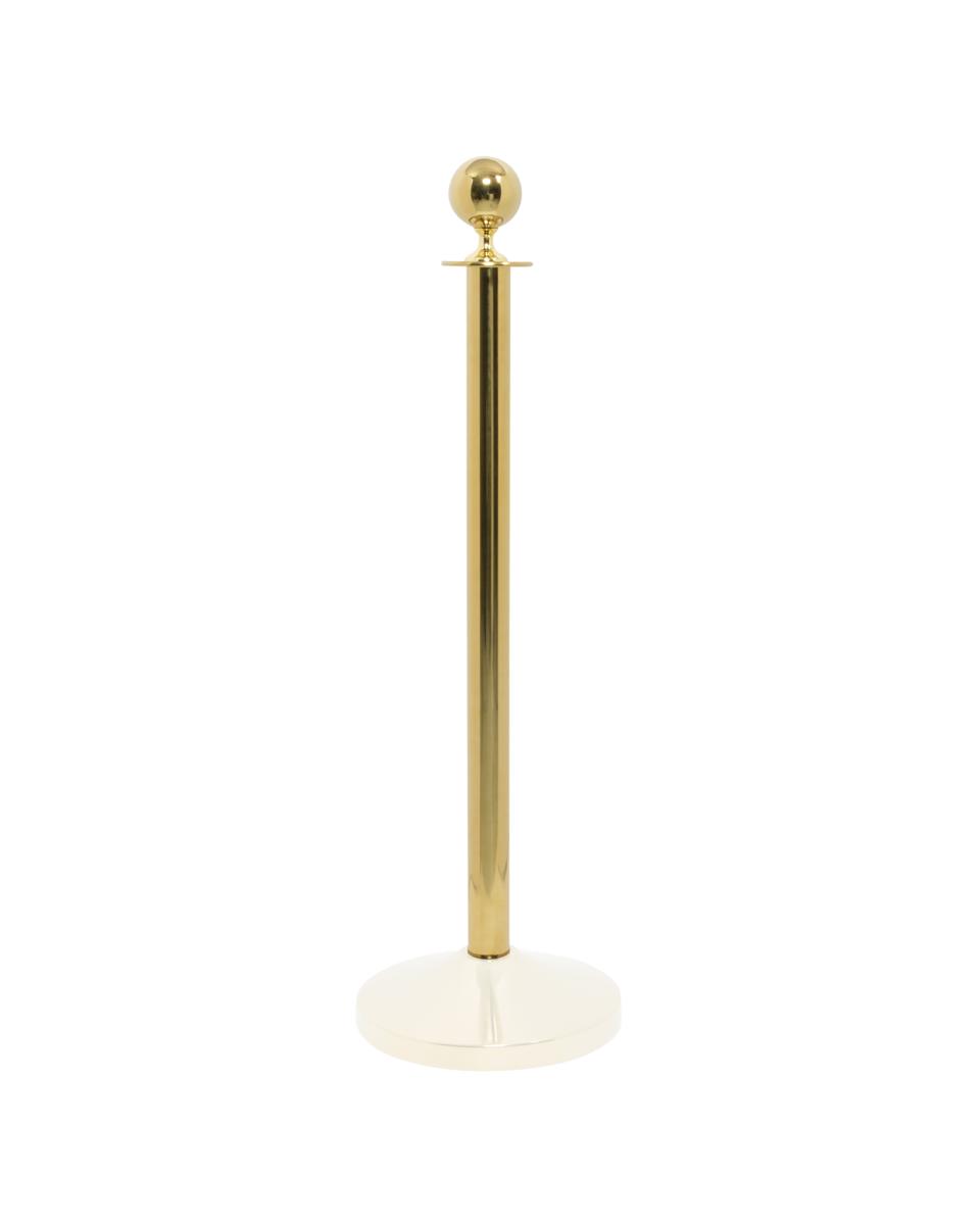 Poteau de barrière - Tête ronde - Or - Inox - H 87,5 CM - Securit