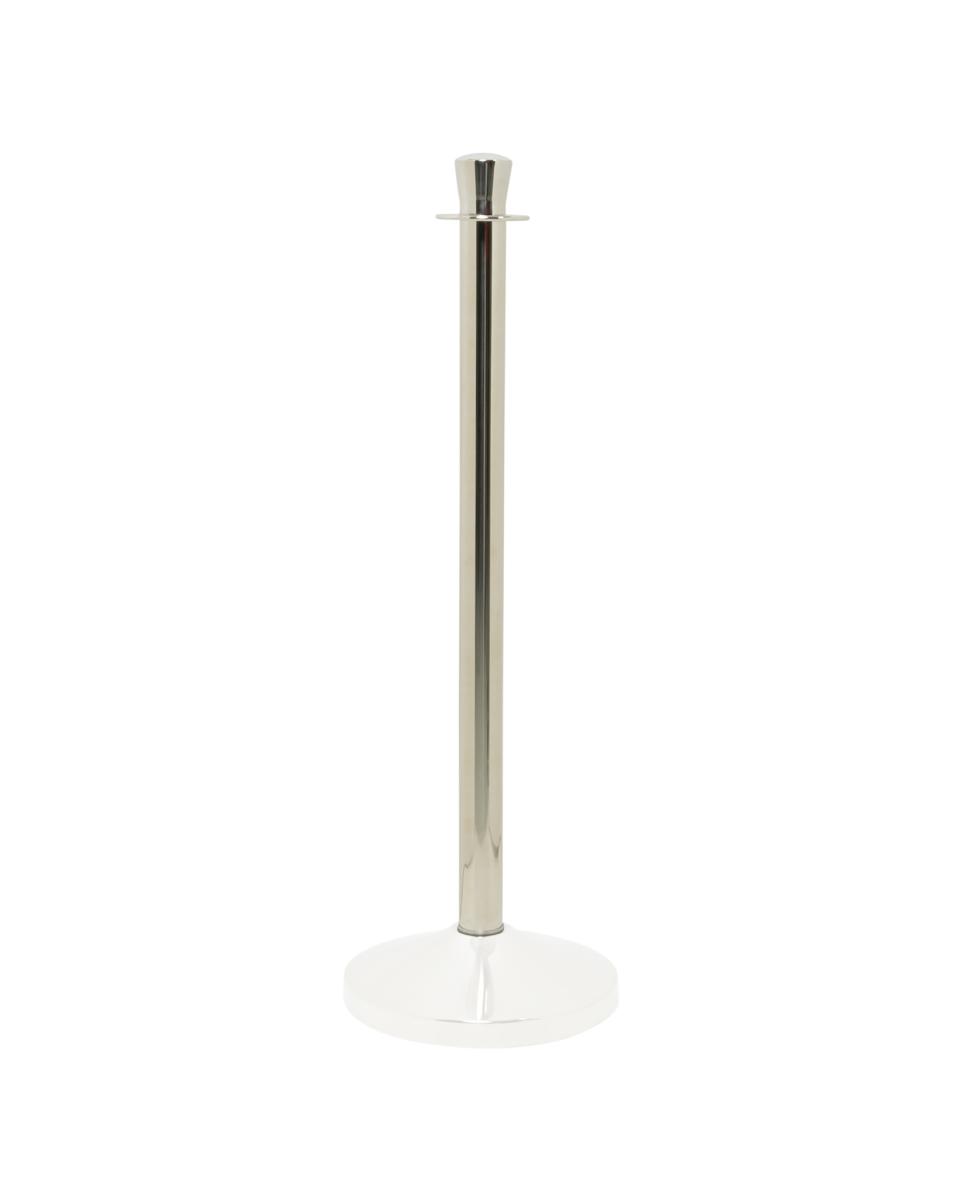 Poteau de barrière - Classique - Sans socle - H 87,5 x 9,5 x 9,5 CM - Argent - Securit - RS-CL-CH-B1