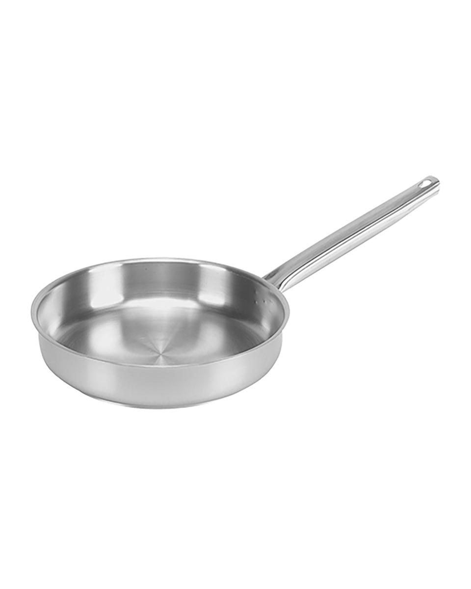 Poêle Lyonnaise - H 6 CM - 2.32 KG - Ø32 CM - Inox 18/10 - 4.7 Litre - Pujadas - 720052