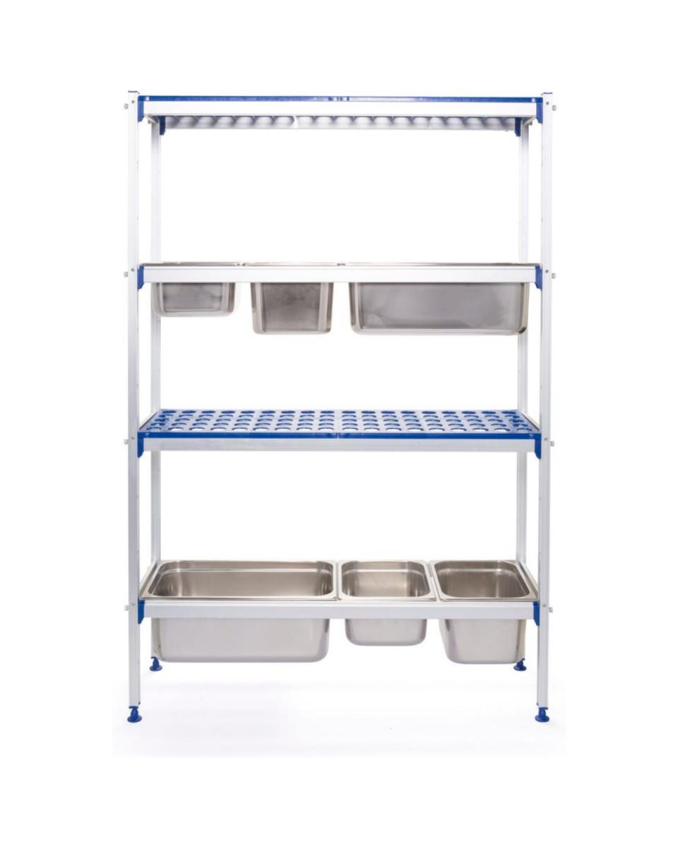Etagère de Rangement Aluminium - 1/1 GN - 112 X 35,5 CM - Hendi - 812266