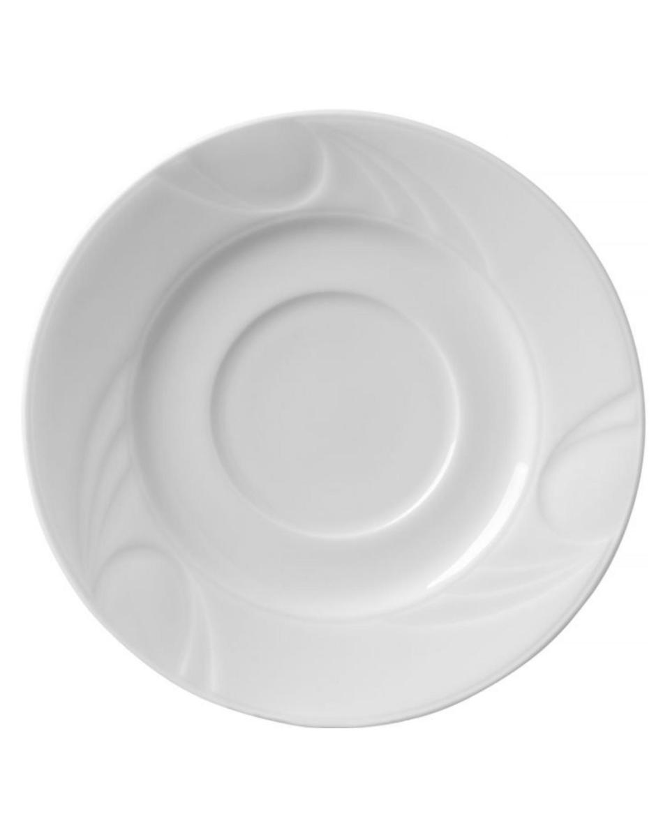 Soucoupe tasse à café et cappuccino - 12 pièces - Karizma - Porcelaine - 14,9 CM - Hendi - 798171