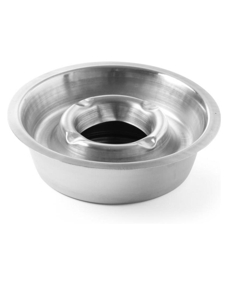Cendrier avec socle - Ø 14 cm - Inox - Hendi - 440605