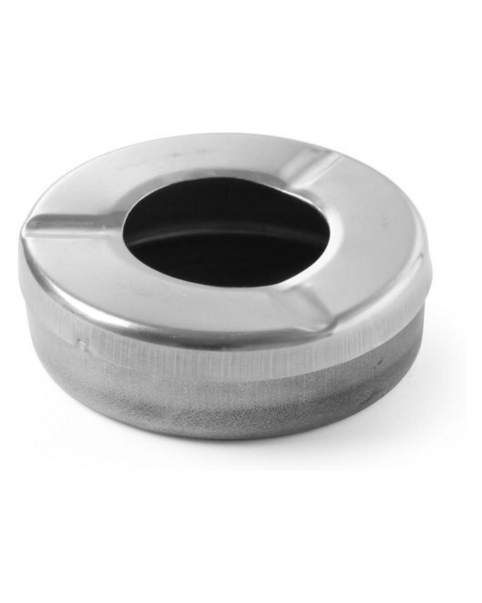 Cendrier avec couvercle - Ø 9 cm - inox - Hendi - 440407