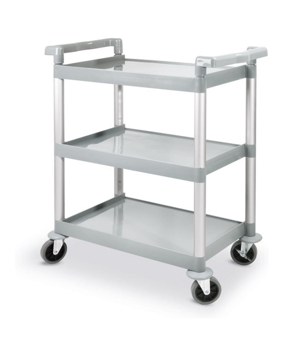 Chariot de service en polypropylène - 3 plateaux - démontable - Hendi - 810200