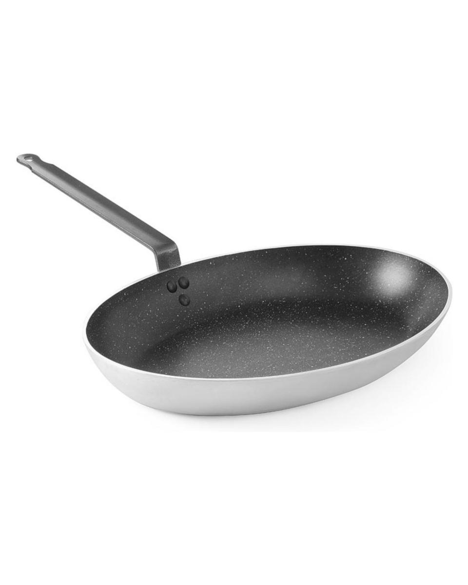 Poêle à poisson - Aluminium - Ø32 cm - Hendi - Marbre - Professionnel - 627716