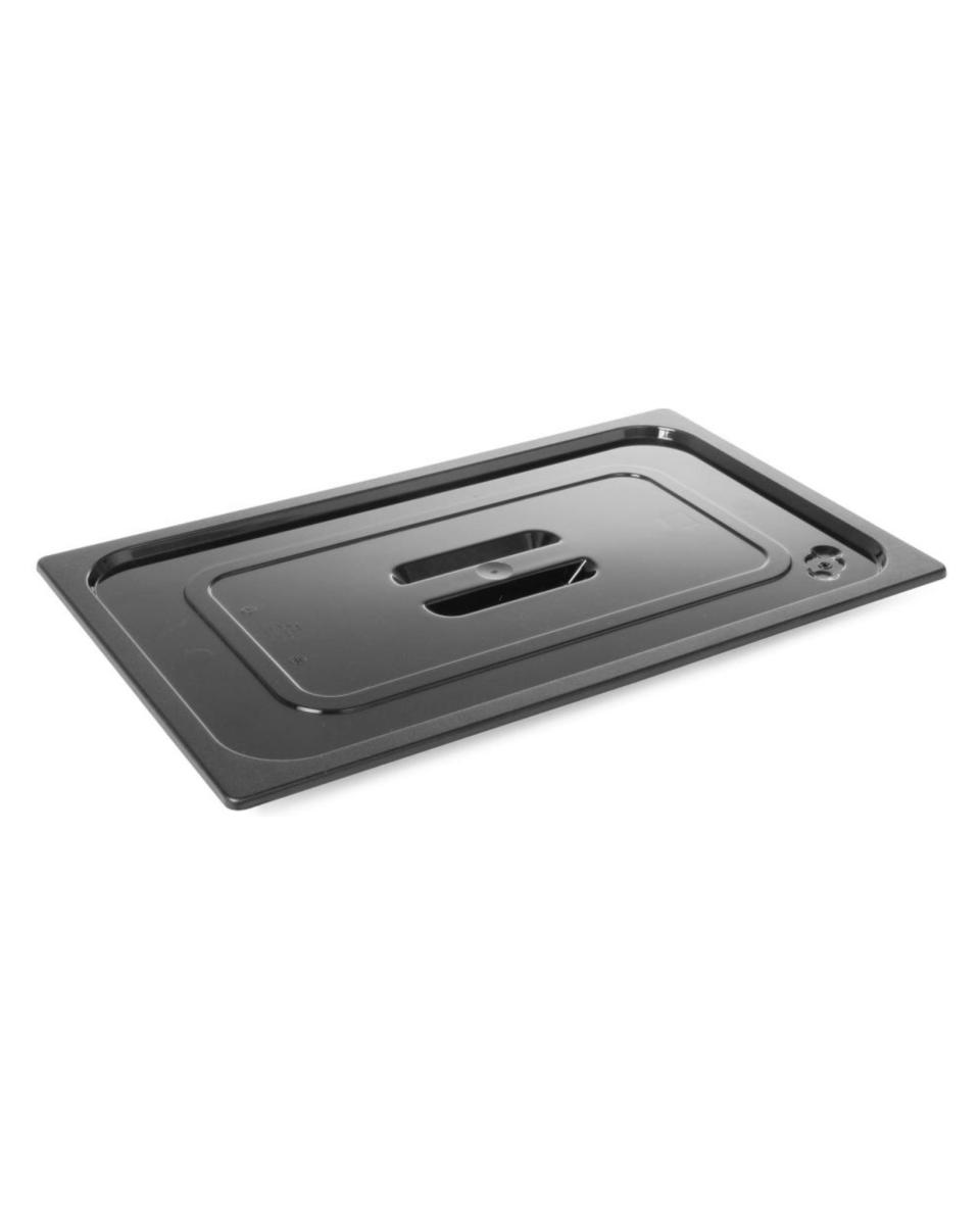 Couvercle gastronorme - 1/1 GN - Polycarbonate - Noir - Hendi - 862902