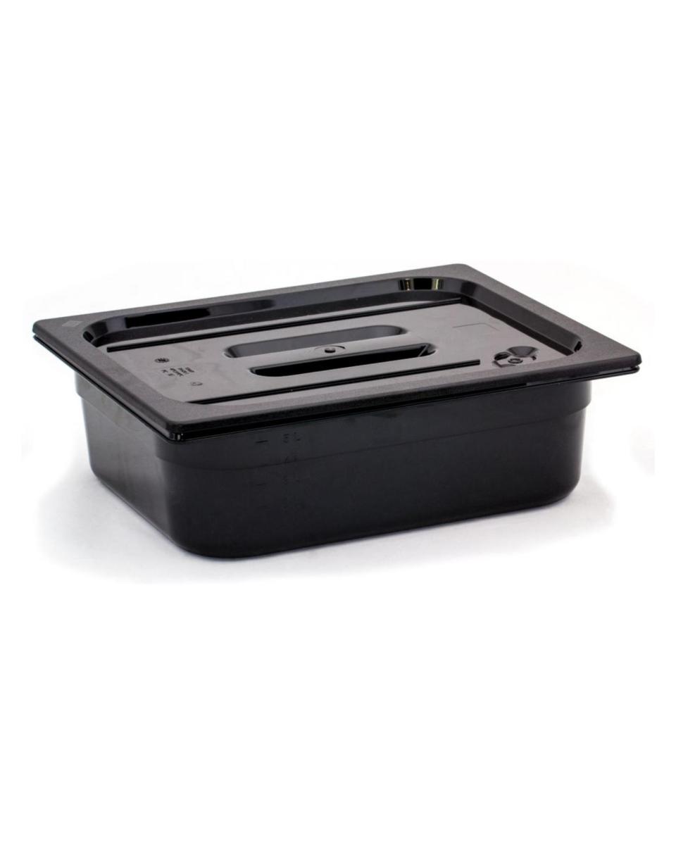 Couvercle Gastronorm - 1/2 GN - Polycarbonate - Noir - Hendi - 862926