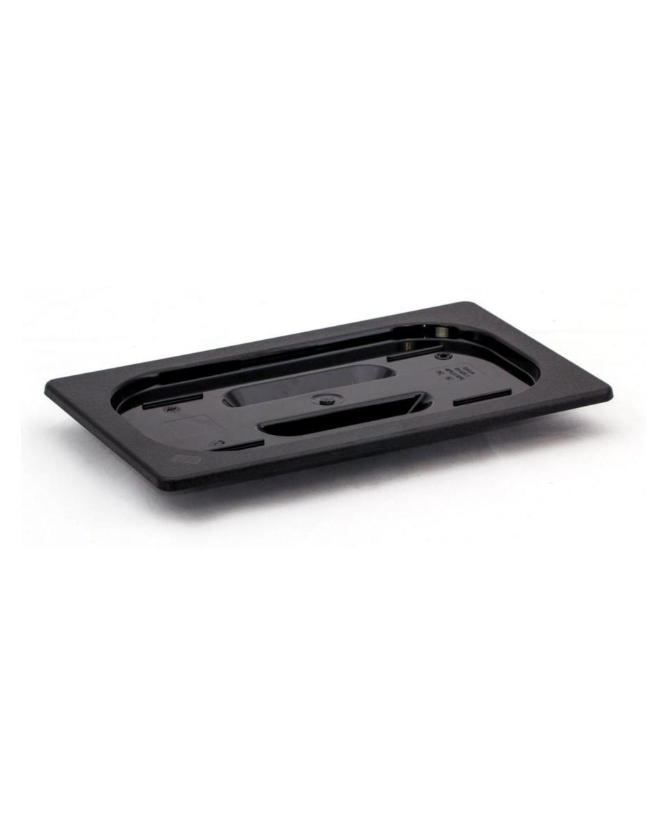 Couvercle gastronorme - 1/4 GN - Polycarbonate - Noir - Hendi - 862940