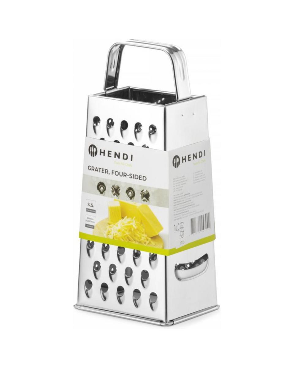 Râpe quatre faces - Inox - H 20 X 6,5 X 9 CM - Hendi - 443002