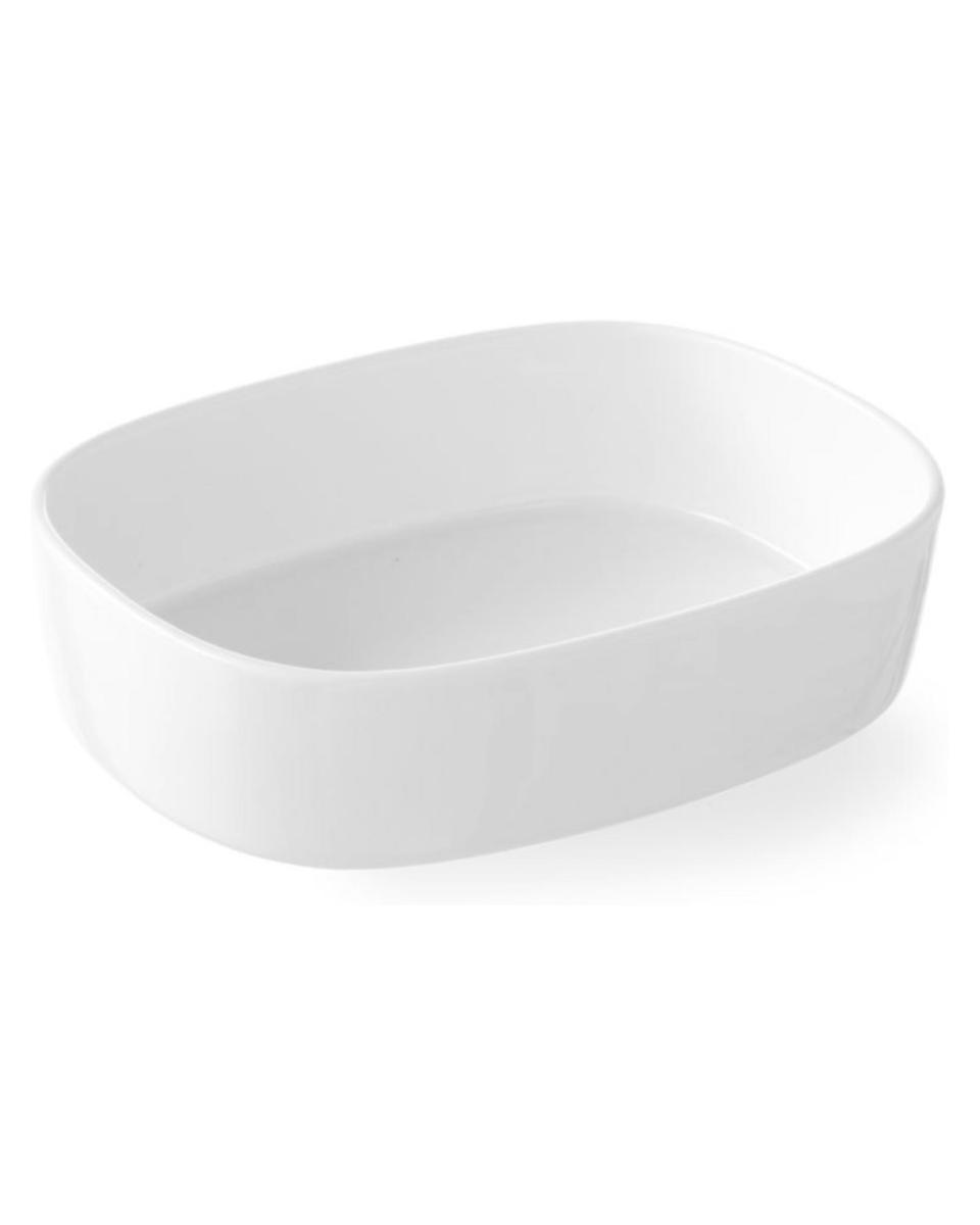 Plat à four - 24,5 X 18,7 CM - Blanc - Porcelaine - Hendi - 785867