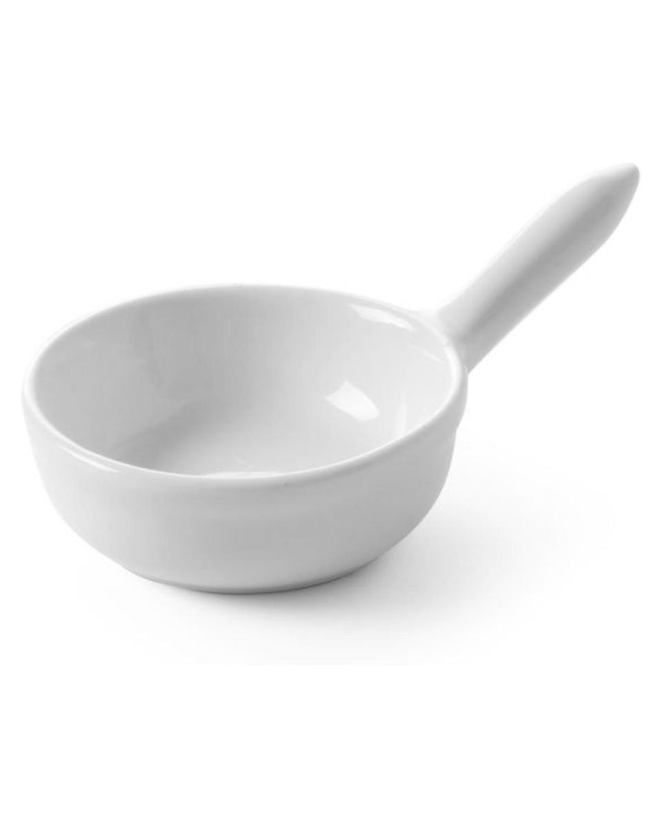 Plat à tapas - 2 pièces - Cacerole - Ø 6 CM - 6 pièces - Blanc - Porcelaine - Hendi - 784389