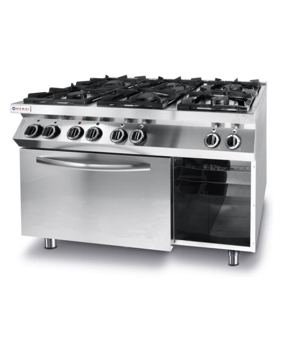 Cuisinière à gaz avec four électrique à convection - Kitchen Line - Hendi - 225899