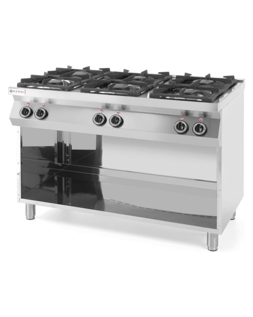 Cuisinière à gaz avec conversion - Kitchen Line - Hendi - 226094