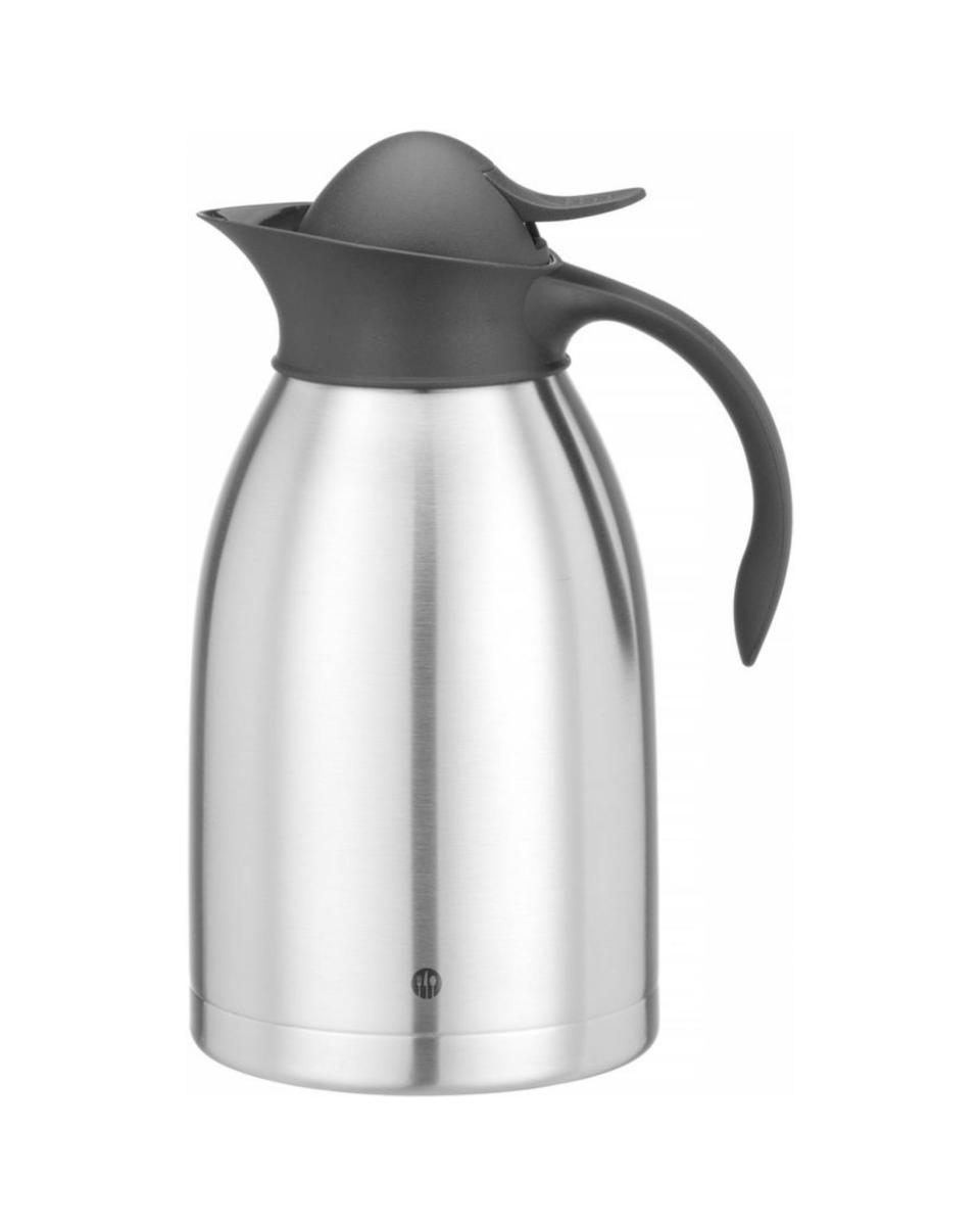 Pichet isotherme - inox - Bouton poussoir - 2 litres - Hendi - 446706
