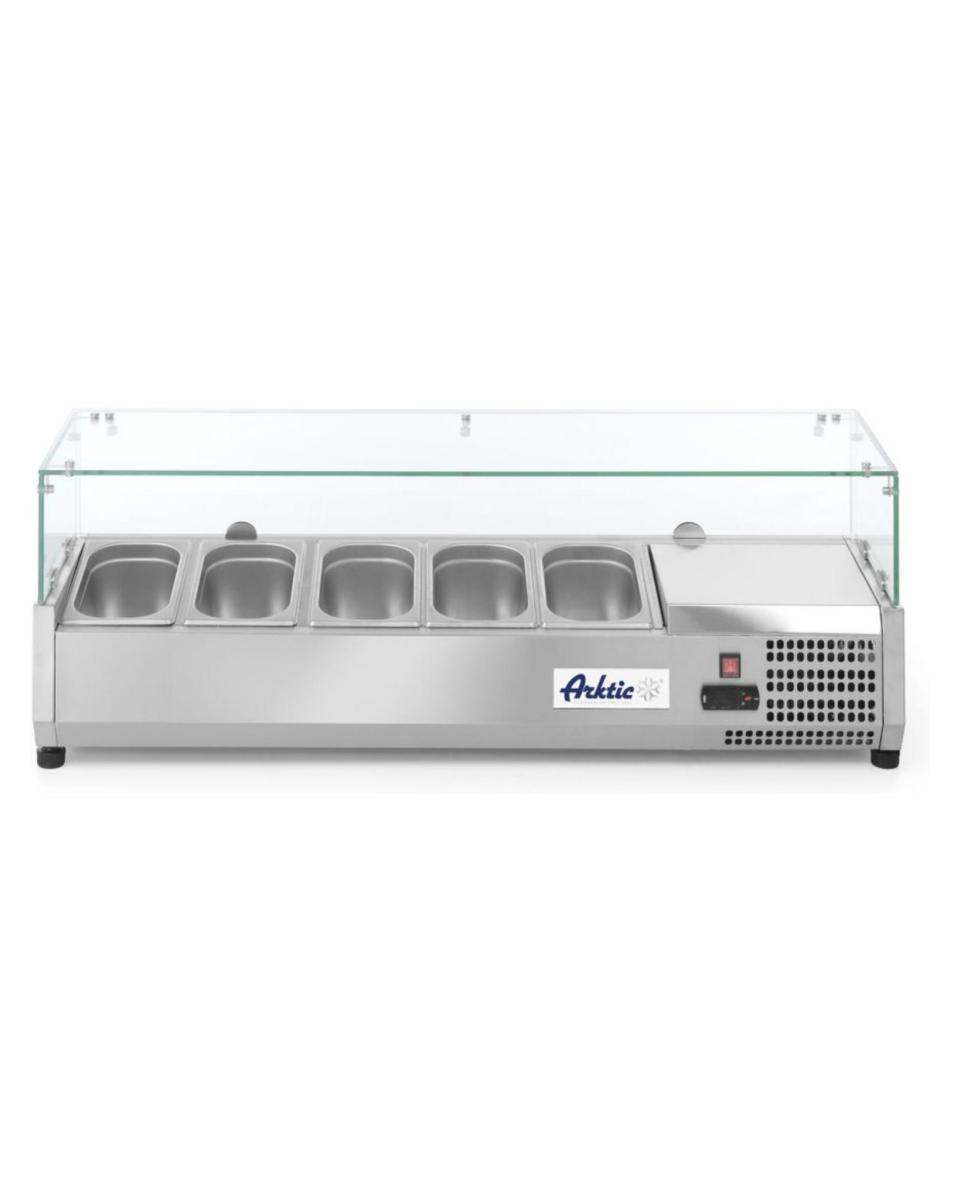 Vitrine réfrigérée set-up GN 1/4 - Inox - H 43 X 33,5 X 120,5 CM - Hendi - 232903