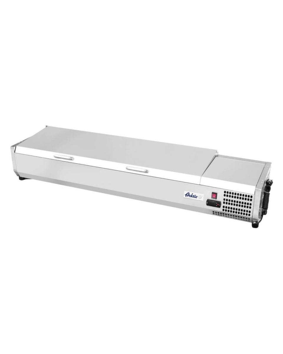 Vitrine réfrigérée set-up GN 1/3 - Inox - H 29 X 39,5 X 160,5 CM - Hendi - 233979
