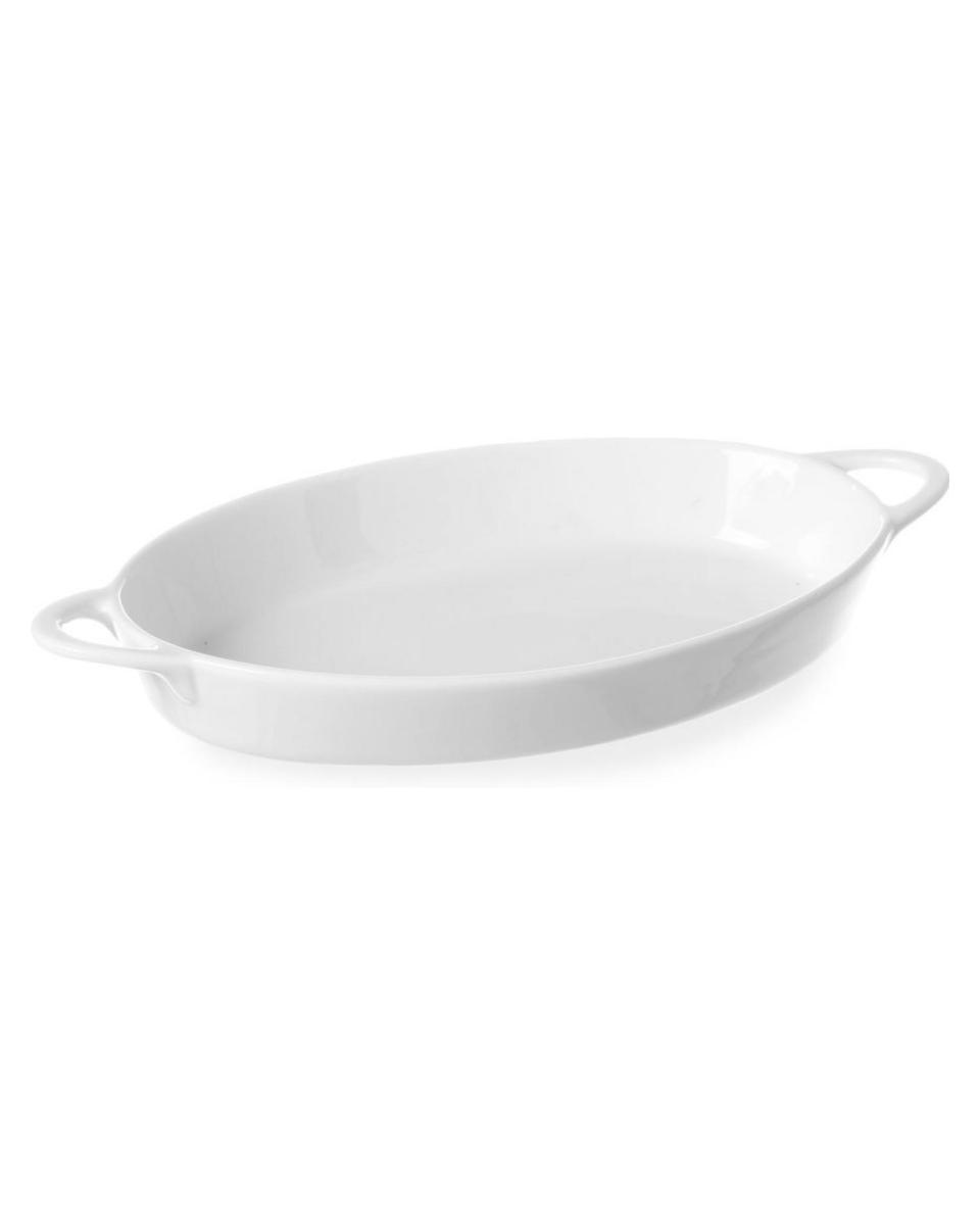 Plat à tapas ovale - 6 pièces - Porcelaine - H 3,5 X 14 X 21,5 CM - Hendi - 784013