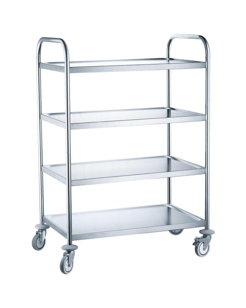 Chariot de service - 4 niveaux - H 126 x 59 x 91 CM - Hendi - 810118