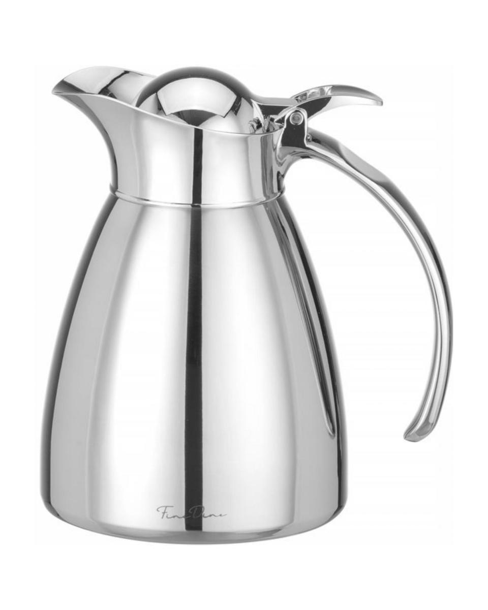 Pichet isotherme - 0,6 L - Bouton poussoir - Inox - Chromé - Hendi - 445815