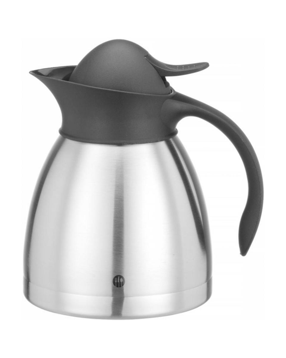 Pichet isotherme - inox - Bouton poussoir - 1 litre - Hendi - 446508