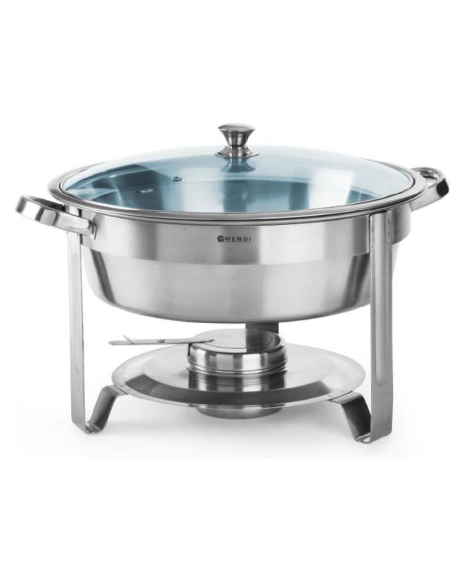 Chafing dish - Rond - 3,5 litres - Inox - Hendi - 470619