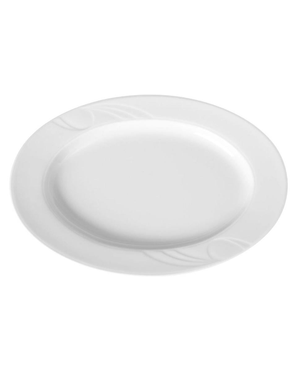 Plat Ovale - 6 pièces - Porcelaine - 34 CM - Hendi - 796405