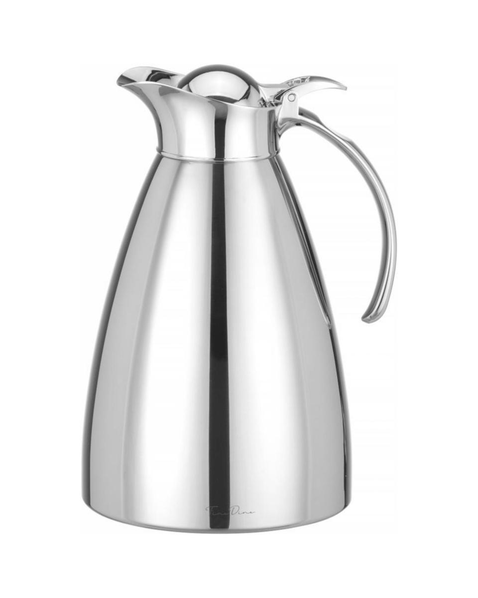 Pichet isotherme - inox/chrome - bouton poussoir - 1,5 litre - Hendi - 445839