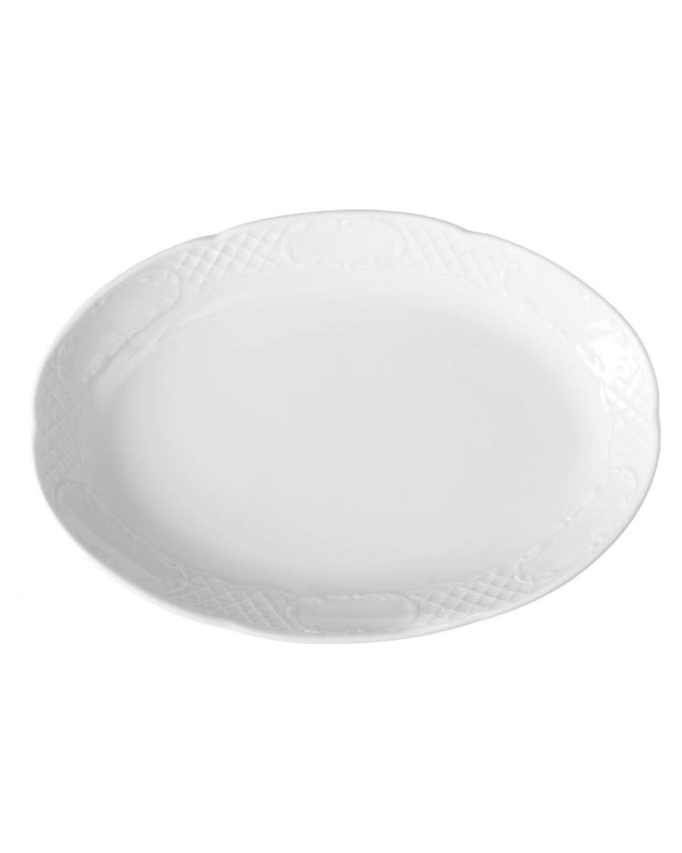 Plat Ovale - 6 pièces - Flora - Porcelaine - 33 CM - Hendi - 787076