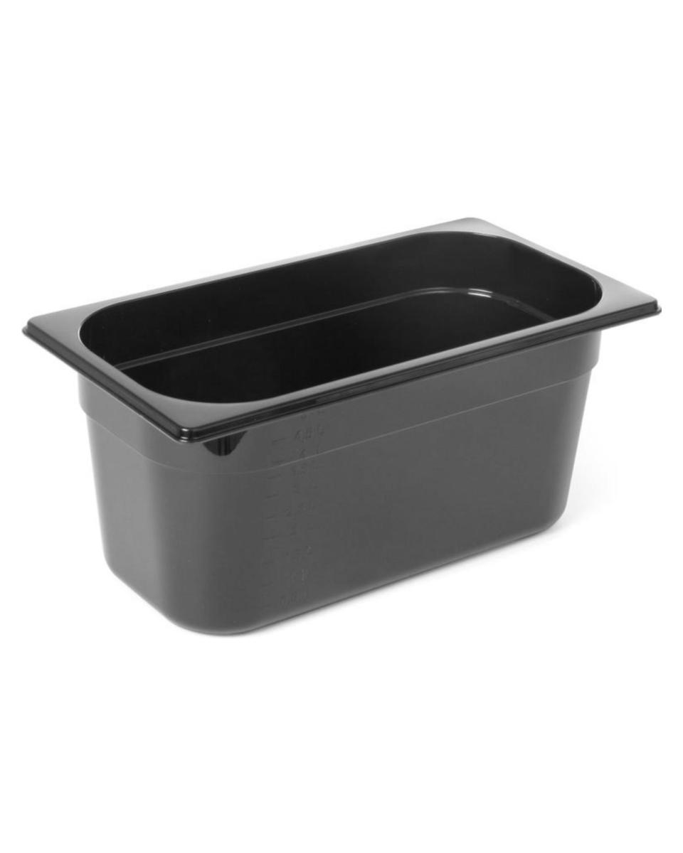 Récipient - 1/3 GN - 5,7 Litres - Noir - H 14,7 x 17,4 x 32,3 CM - Hendi - 862513