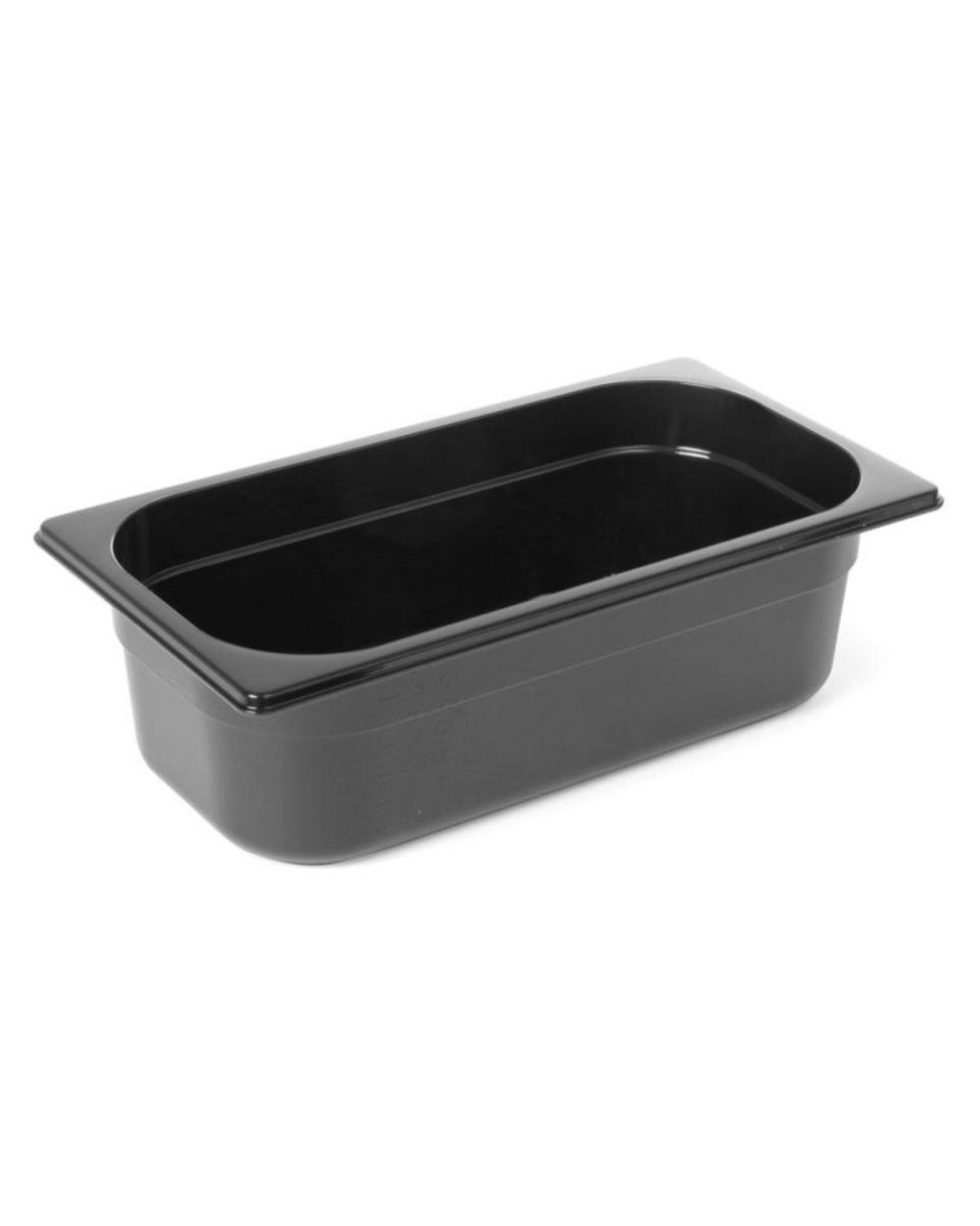Récipient - 1/3 GN - 4 Litres - Noir - H 9,8 x 17,3 x 32,3 CM - Hendi - 862520