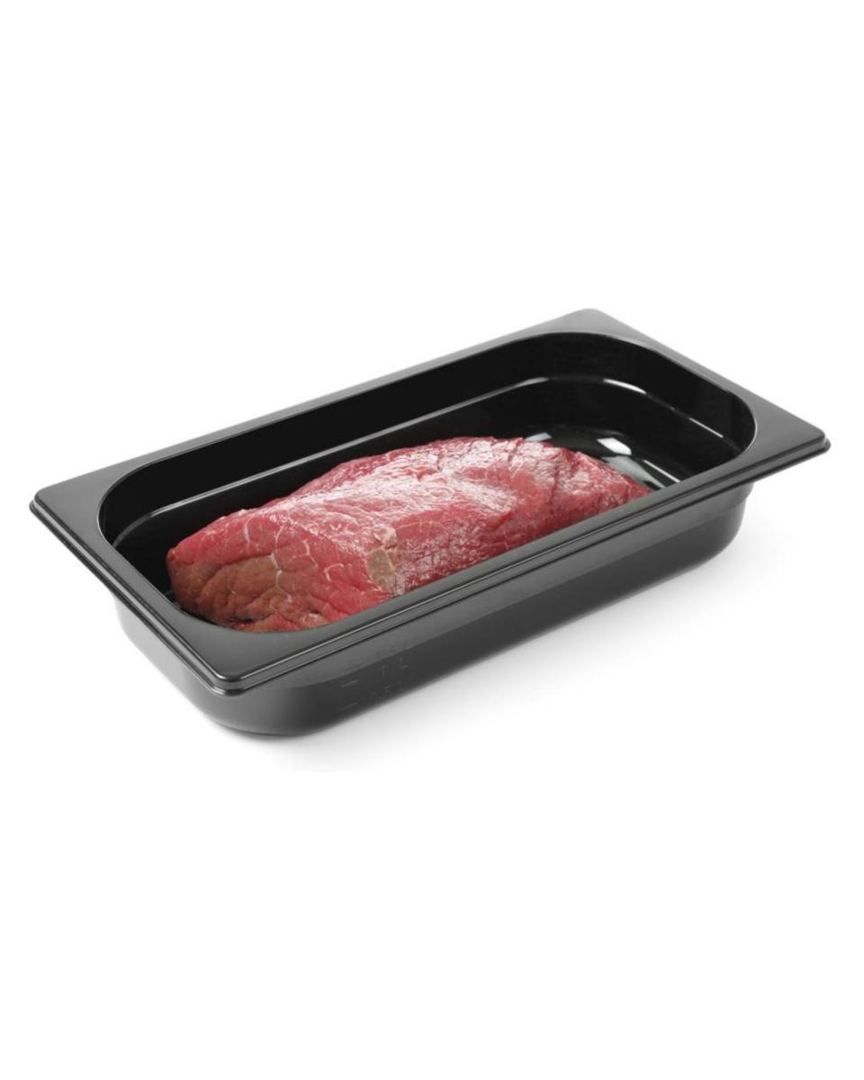 Récipient - 1/3 GN - 2,5 Litre - Noir - H 6,3 x 17,3 x 32,3 CM - Hendi - 862537