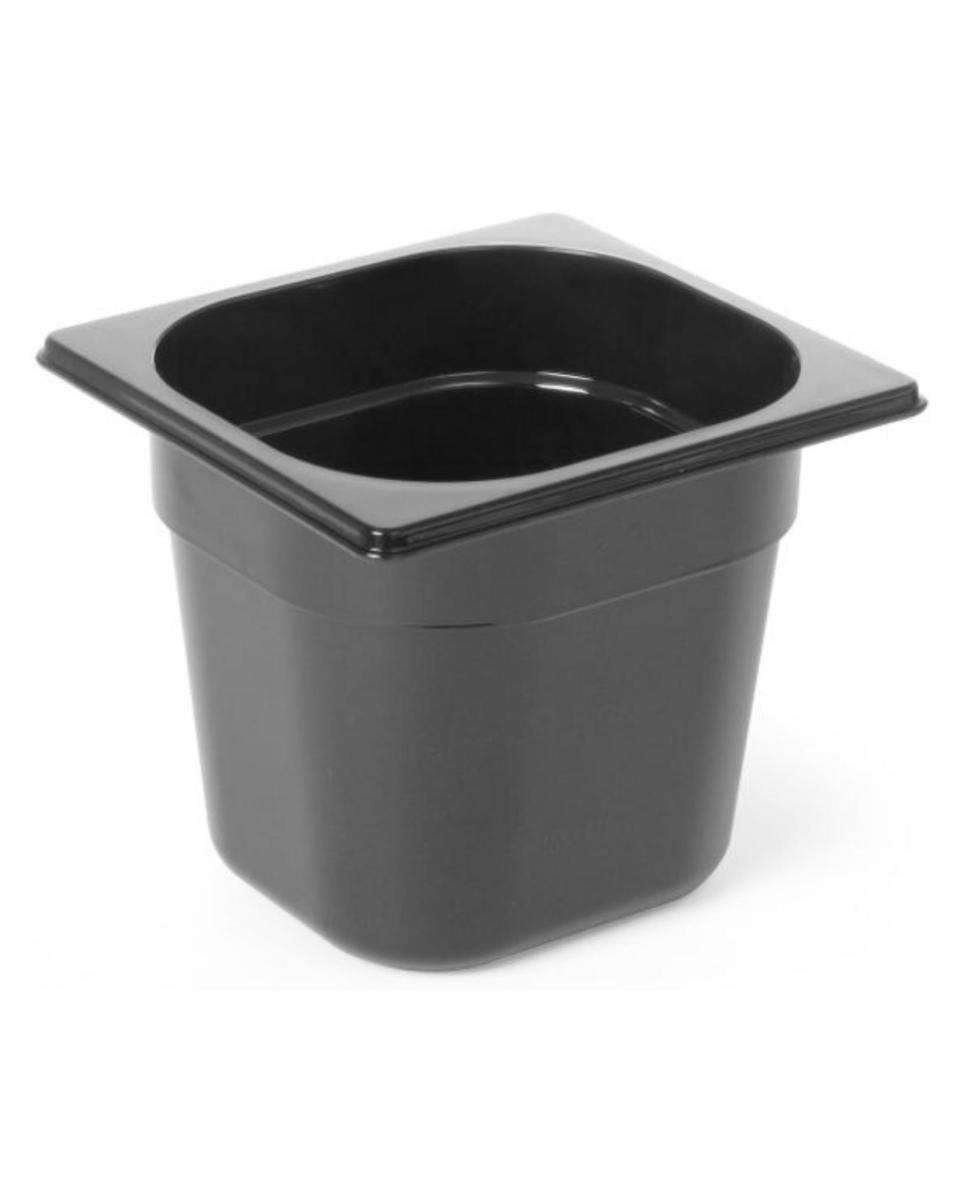 Récipient - 1/6 GN - 2,4 Litre - Noir - H 14,9 x 16 x 17,4 CM - Hendi - 862711