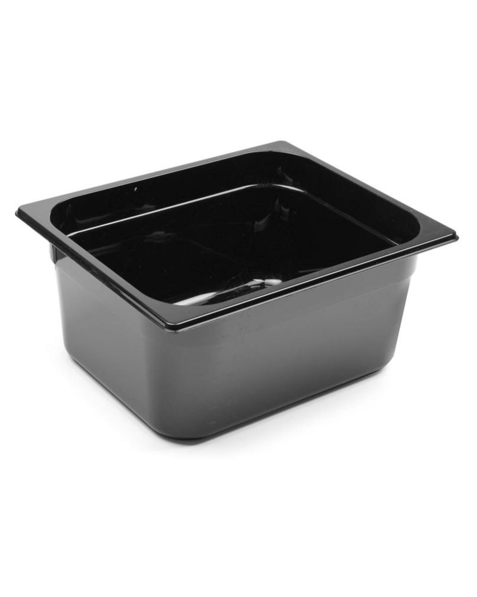 Récipient - 1/2 GN - 9,5 Litres - Noir - H 14,9 x 32,4 x 26,4 CM - Hendi - 862414