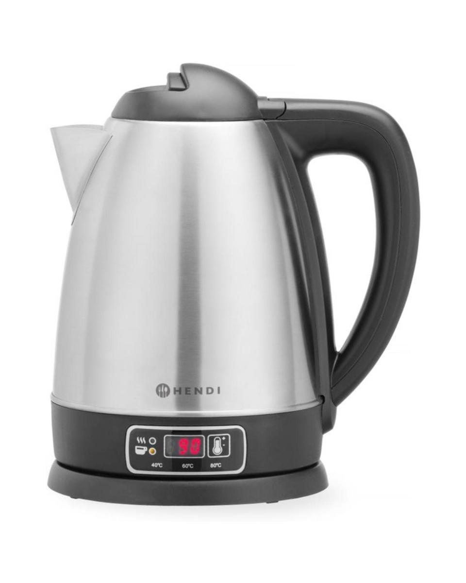 Bouilloire - Électrique - Sans fil - Avec contrôle de température - 1,8 Litre - H 25,5 x 16,5 x 23 CM - Hendi - 209943