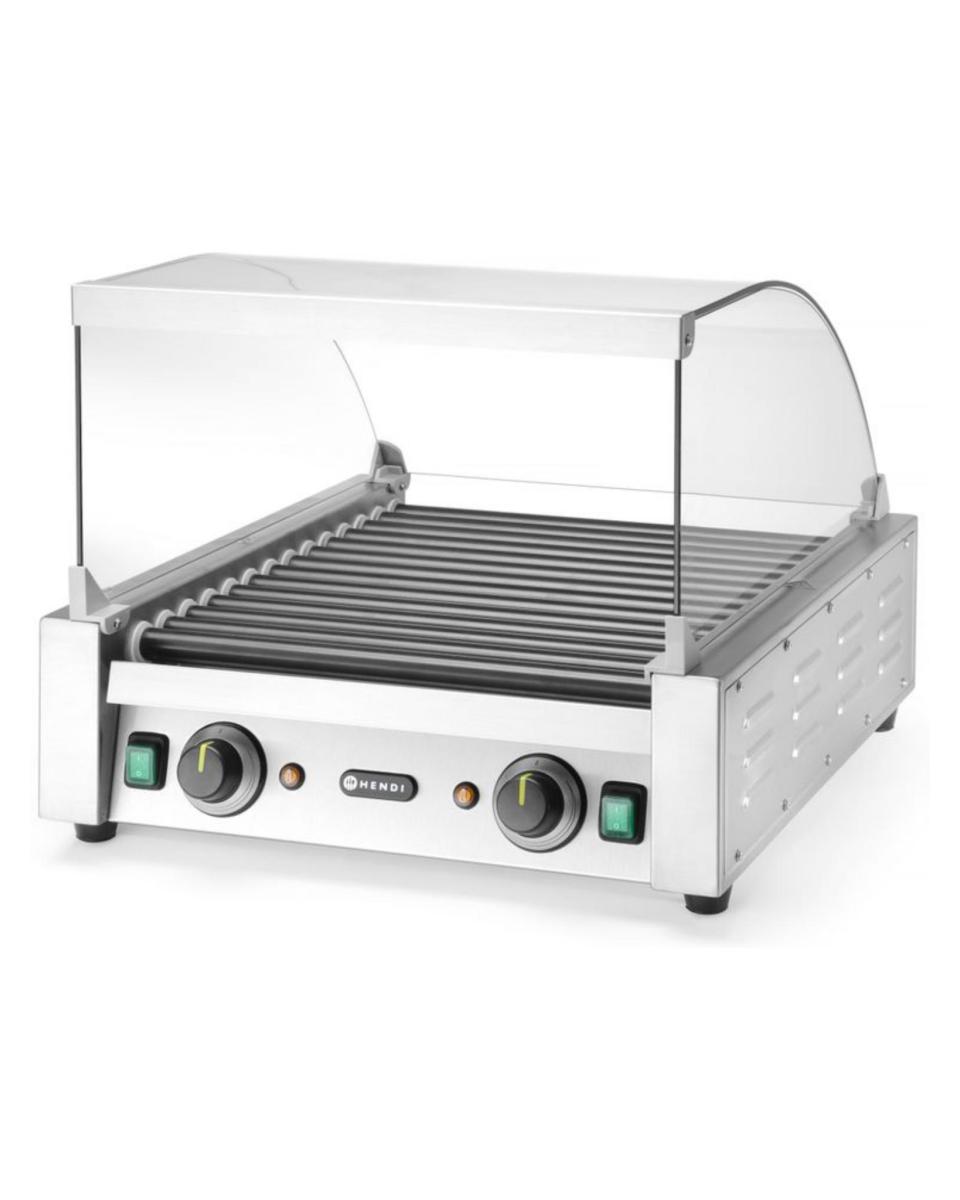 Couvercle - Verre - Saucisse Roller Grill - 268506 - H 25,2 x 46,6 x 32,8 CM - Hendi - 268551