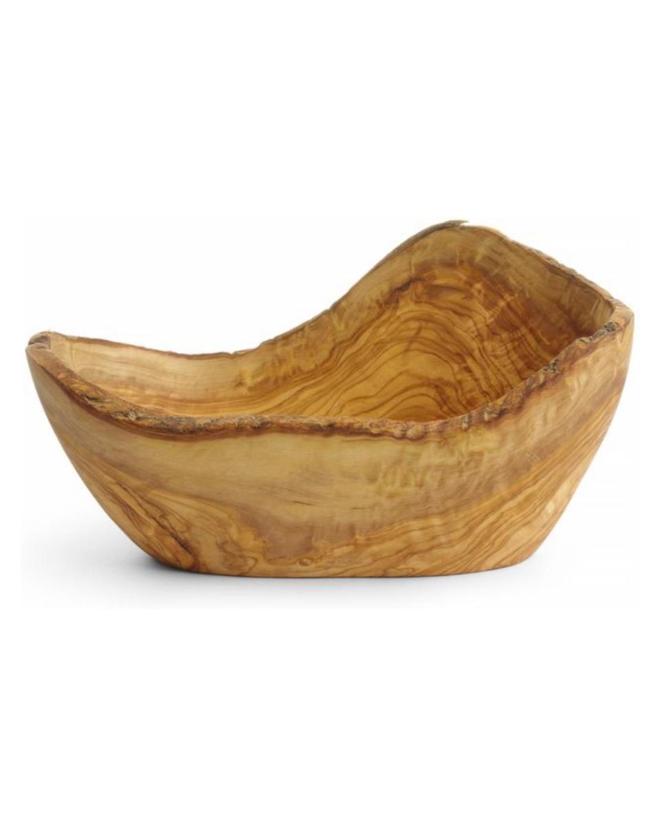 Bol décoratif - Bois d'olivier - H 11 x 26,5 x 14,5 CM - Hendi - 505373