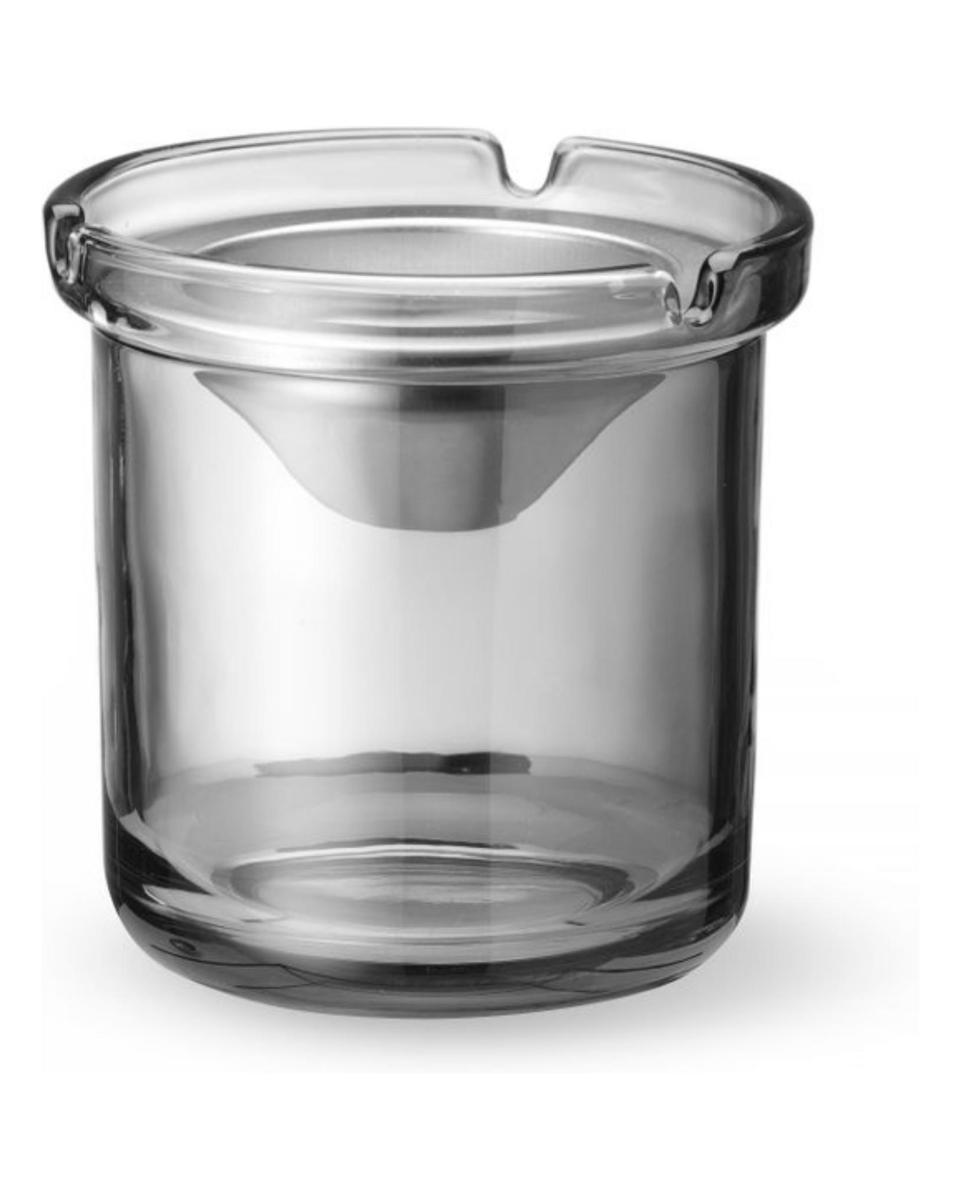 Cendrier - Verre - Entonnoir en acier - H 9,8 x Ø 9,8 CM - Hendi - 440117