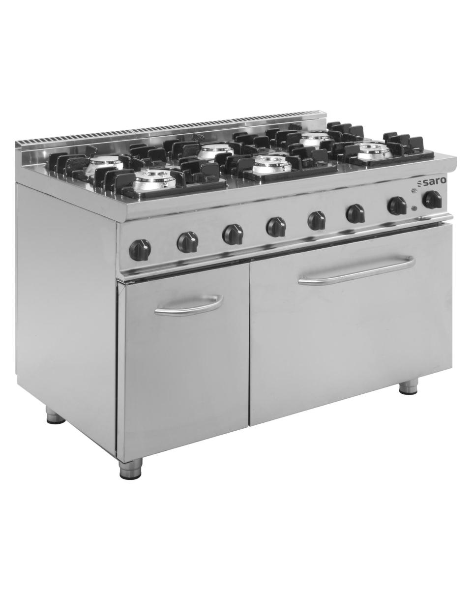 Cuisinière à gaz - Four électrique - 6 Fosse - Saro - 423-1045