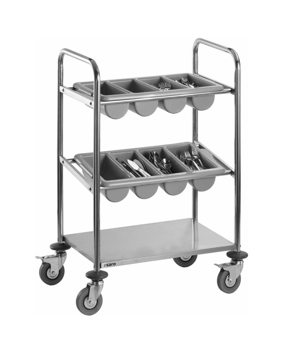 Chariot à couverts - acier inoxydable - Saro - 213-4005