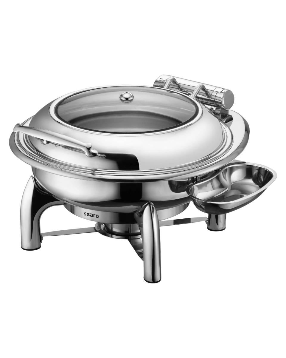 Chafing dish - Rond - Couvercle à fermeture automatique - 6 Litres - Saro - 213-1210