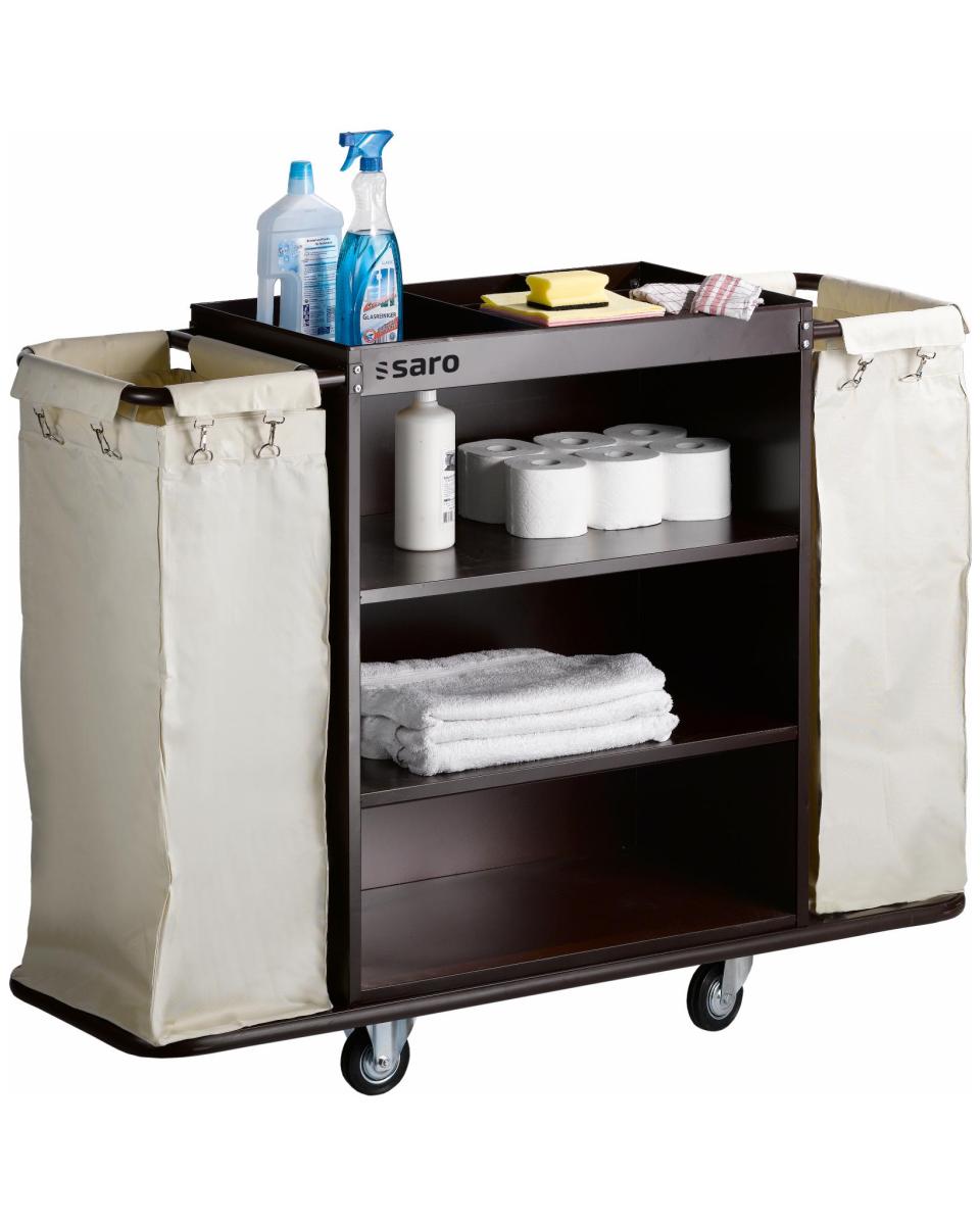 Chariot de service de chambre - 2 sacs à linge - Saro - 399-1017