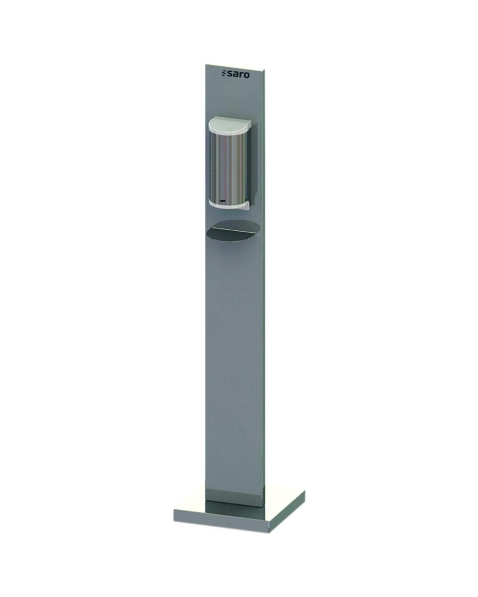 Distributeur de désinfection - Valérie - Inox - H 130 x 30,5 x 30,5 CM - Saro - 471-2200