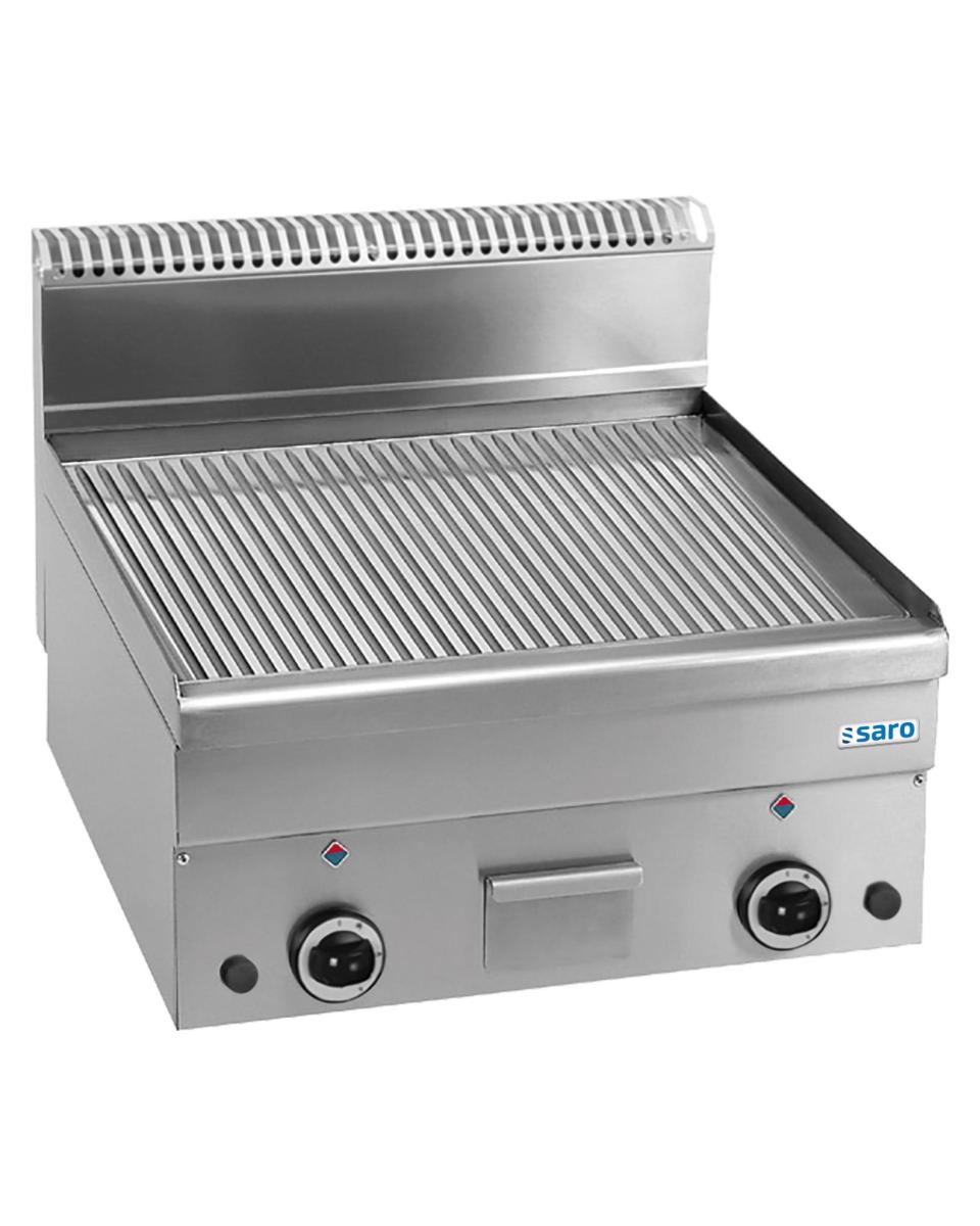Plaque de grill - Gaz - Nervurée - Inox - H 27 x L 60 x P 60 CM - Saro - 504-1140