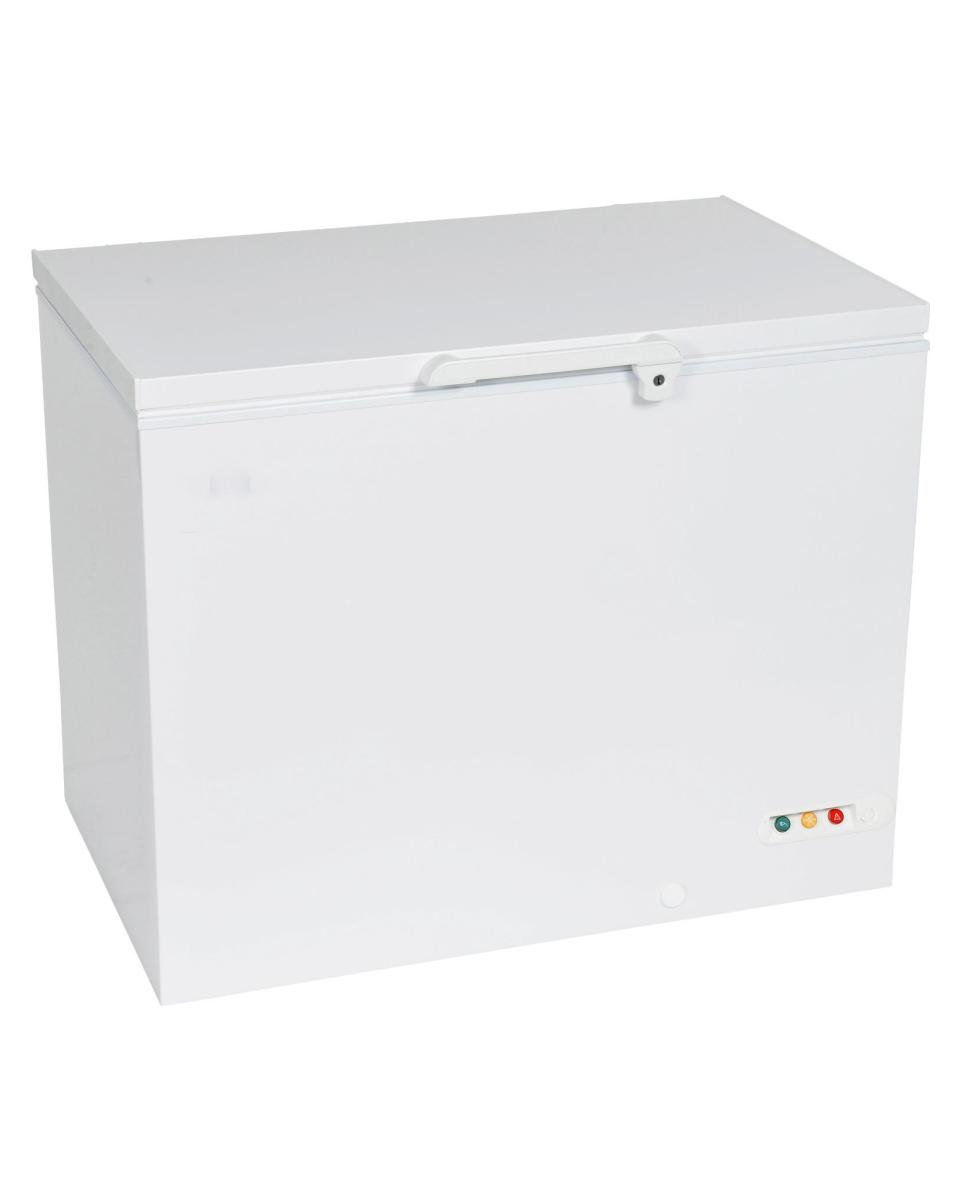 Congélateur - Couvercle à charnière isolé - Contrôle manuel de la température - Acier enduit de poudre - 279 Litres - 230V - H 86,5 x L 105,5 x P 65,5 CM - Saro - 481-1055