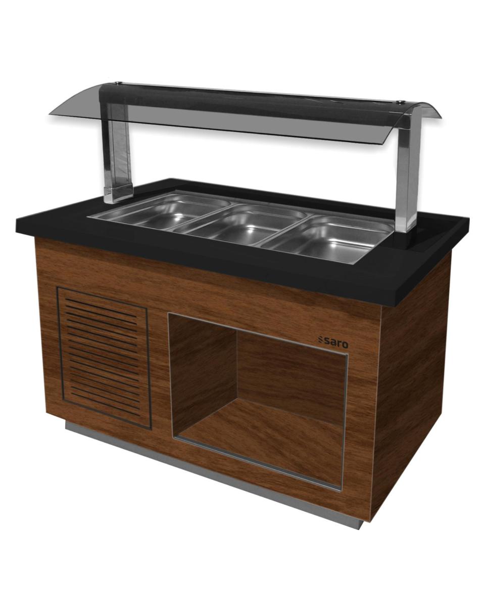 Buffet chaud - Marron - 230V - H 135 x L 130 x P 88 CM - Saro - 366-2300