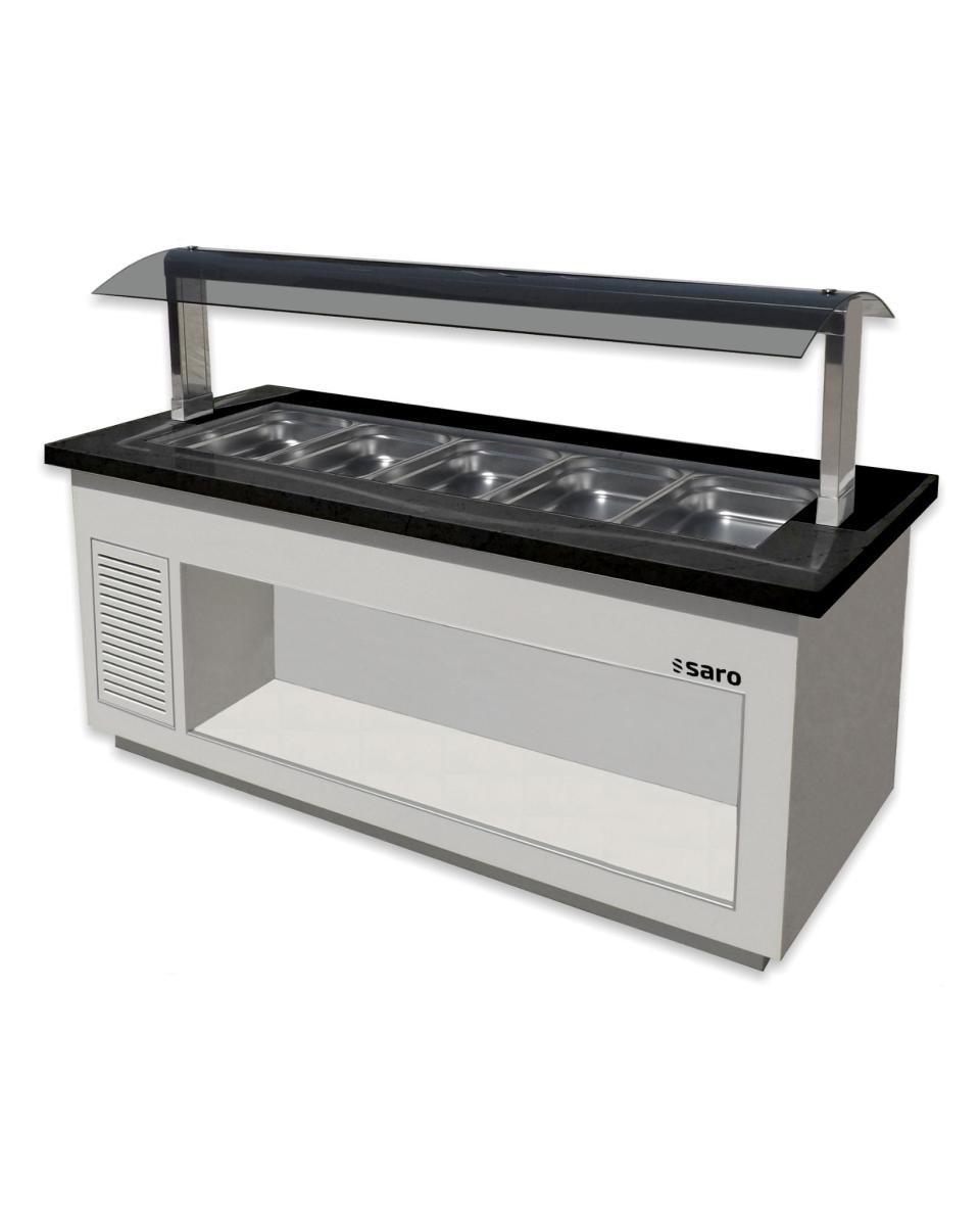 Buffet chaud - Blanc - 230V - H 135 x L 230 x P 88 CM - Saro - 366-2115