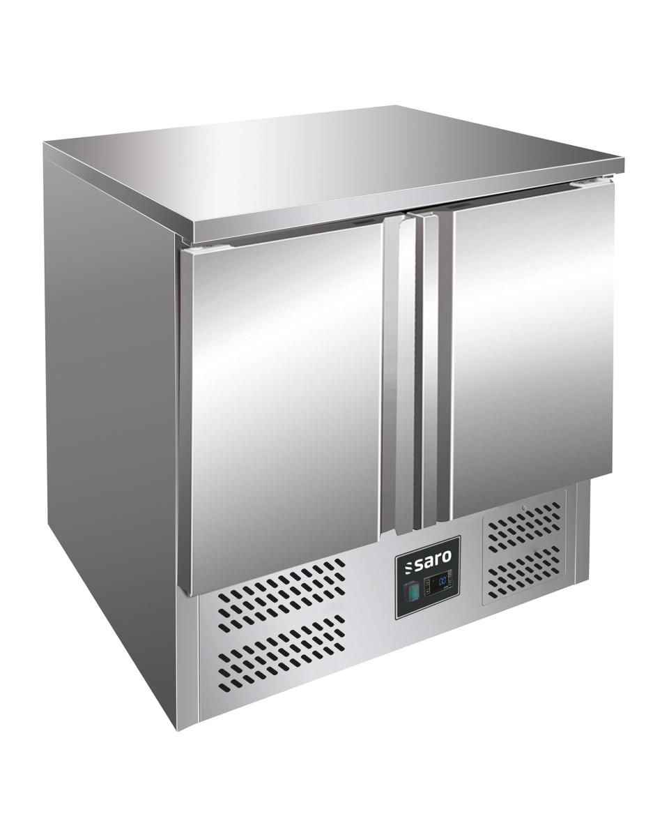 Etabli réfrigéré - 2 portes - Contrôle numérique de la température - Inox - 215 Litres - 220V - H 87 x L 90 x P 70 CM - Saro - 323-14065
