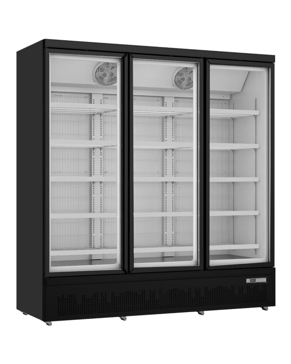 Congélateur - Portes vitrées - Contrôle numérique de la température - Acier thermolaqué - 1090 Litres - 230V - H 200,3 x L 188 x P 76 CM - Saro - 453-1125